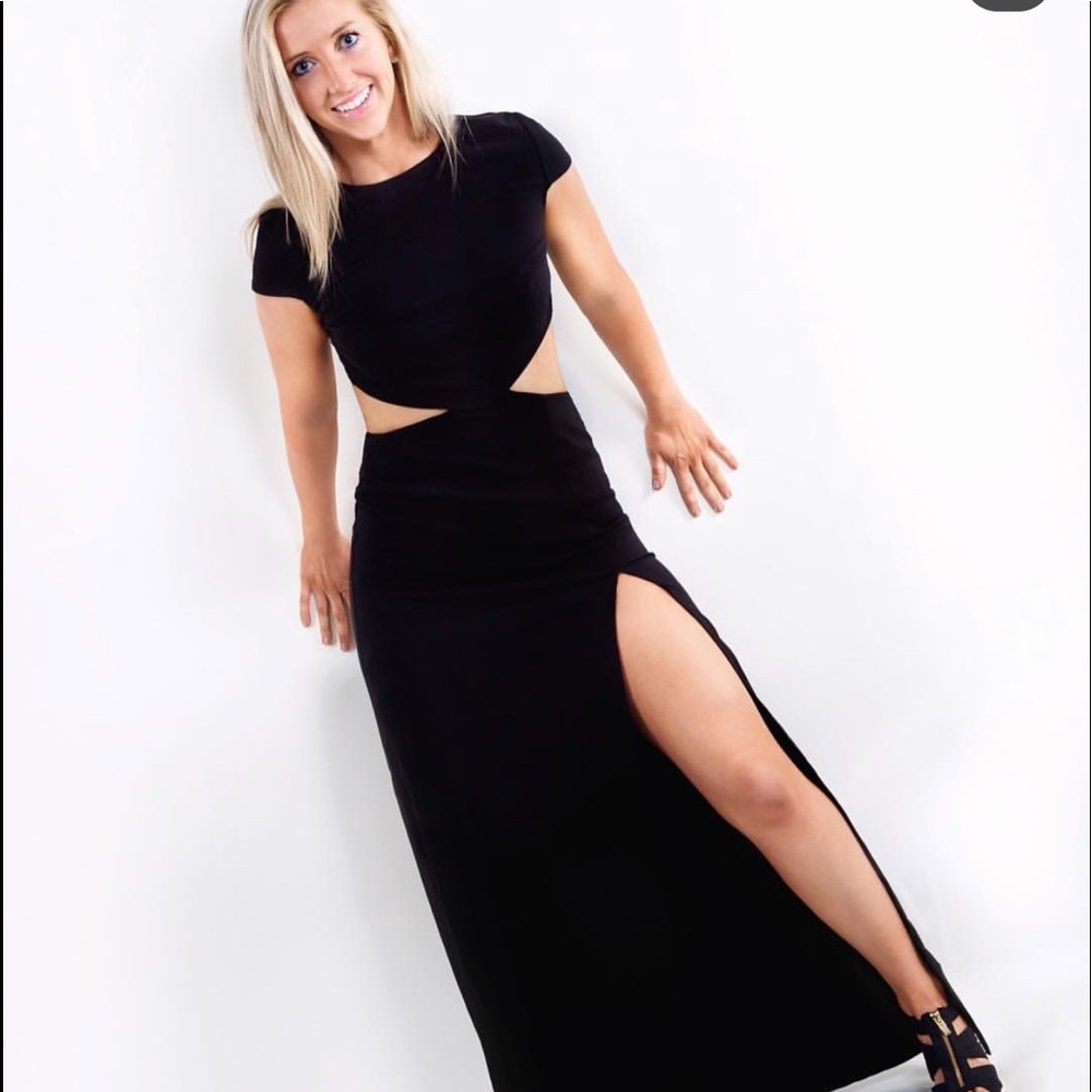 Lulus maxi dress with cutouts and slit